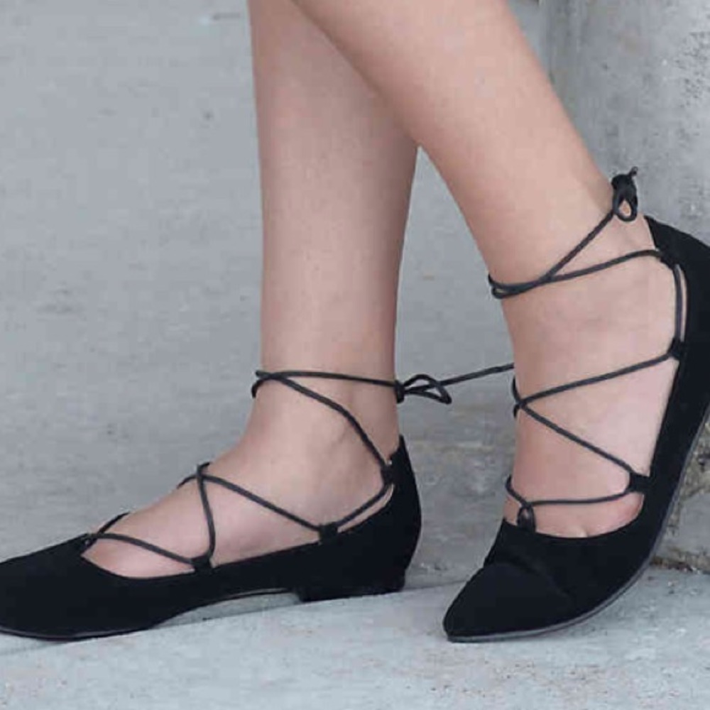 SOLD: Black Strappy Sandals/ Flats